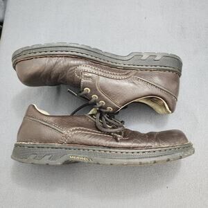 Merrell Brown Leather Lace Up Comfort Shoes Mens 10